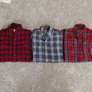 3 Duluth Trading Company flannels